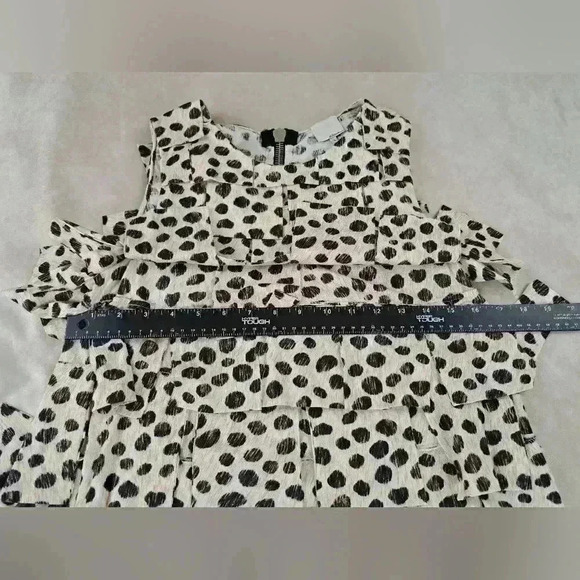 3.1 Phillip Lim Tiered Ruffle Mini Dress Cheetah Print Cotton Jersey Size S - Picture 9 of 11